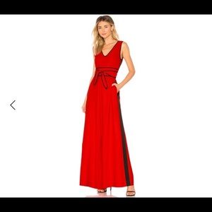 Wide Leg Belted Jumpsuit In Red NWT